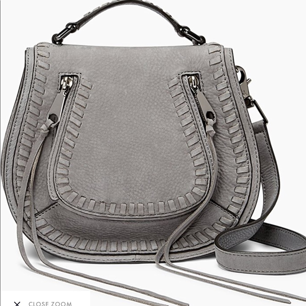 Rebecca minkoff saddle bag in grey denim